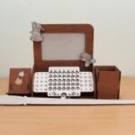 Laser Cut Perpetual Calendar Desk Organizer With Photo Frame Phone Holder Free Vector