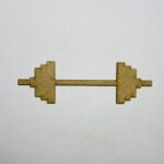 Laser Cut Wooden Barbell Cutout Wood Barbell Shape Free Vector