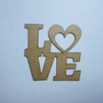 Laser Cut Love Heart Wood Shape For Craft Free Vector