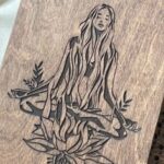Laser Cut Engrave Zen Girl Book Cover DXF File