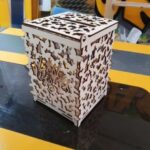 Laser Cut Wedding Wishing Well Gift Card Box With Quote Best Wishes Wedding Post Box 4mm Free Vector
