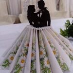 Laser Cut Wedding Couple Napkin Holder Free Vector