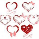 Valentine Day Hearts Vectors SVG File