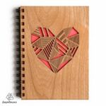 Laser Cut Notebook Heart Template Free Vector
