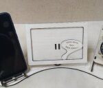 Laser Cut Wooden Phone Docking Station With Photo Frame Watch Organizer Free Vector