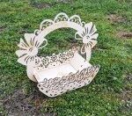 Laser Cut Decorative Easter Basket Free Vector