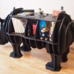 Laser Cut Rhino Shelf 8mm Free Vector