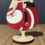 Laser Cut Santa Gnome Christmas Ornaments Free Vector