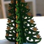 Laser Cut Christmas Tree Decor Free Vector