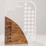 Laser Cut Acrylic & Wood Trophy DXF File