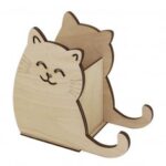 Laser Cut Cat Pencil Holder 3mm Free Vector