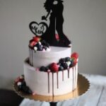Laser Cut Romantic Wedding Cake Topper Free Vector