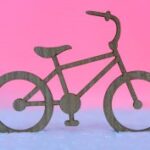 Laser Cut Unfinished Wood Bike Cutout Craft Free Vector