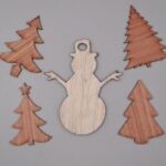 Laser Cut Wood Snowman Craft Blank Decoration Free Vector