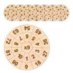 Laser Cut Wooden Montessori Multiplication Board Game Free Vector