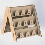 Laser Cut Wooden Mobile Cell Phone Stand Holder Display Shelf Free Vector