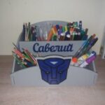 Laser Cut Transformers Desk Organizer Free Vector