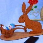 Laser Cut Easter Bunny & Cart 3mm Free Vector