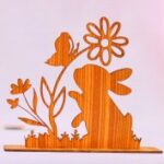 Laser Cut Easter Bunny Decor 3mm Free Vector