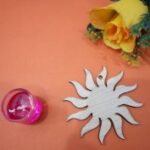 Laser Cut Sun Christmas Wooden Ornament Free Vector