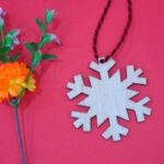 Laser Cut Christmas Snowflake Wooden Craft Blank Decoration Free Vector