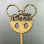 Laser Cut Mickey Mouse Cake Topper Free Vector