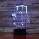 Laser Cut Tractor Ted 3D Optical Illusion LED Lamp Hologram Free Vector