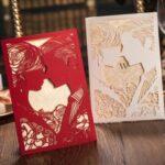 Invitation Card Couple Design Laser Cutting Template Free Vector