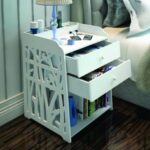 Laser Cut Bedside Table Shelf Storage Cabinet Free Vector