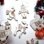 Laser Cut Animal Christmas Ornaments Free Vector
