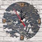 Laser Cut Tree Wall Clock Free Vector