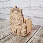 Laser Cut Organizer Pen Holder for Kids Free Vector