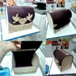 Laser Cut Wooden Wedding Card Box Greeting Card Keeper For Wedding Free Vector