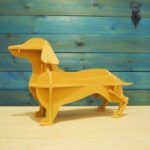 Laser Cut Dachshund Bookshelf Dog Storage Rack Free Vector