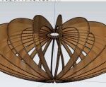 Laser Cut Wooden Ceiling Lamp
