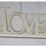 Laser Cut Love Lettering With Photo Frame Love Wooden Tabletop Plaque