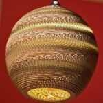 Laser Cut Spherical Cardboard Lamp SVG File