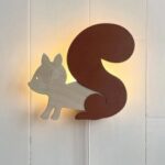 Laser Cut Squirrel Wall Lamp Kids Room Decor