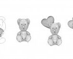 Bears 3D LED Night Light Free Vector
