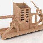 Fencing Swordplay Pen Holder 3mm CNC 3D Puzzle Free Vector