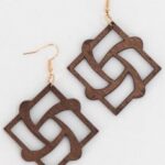 Laser Cut Fancy Wooden Earrings