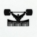 Laser Cut Weightlifting Medal Hanger Free Vector