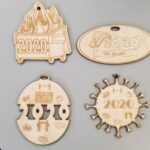 Laser Cut 2020 Themed Christmas Ornaments Free Vector