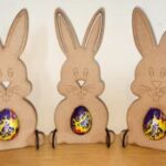 Laser Cut Bunny Egg Holder 3mm DXF File
