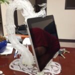Laser Cut Dragon iPad Holder SVG File