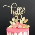 Hello 30 Topper Laser Cut Free Vector
