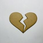 Laser Cut Broken Heart Shape Wood Cutout Free Vector