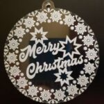 Laser Cut Christmas Ball Merry Christmas 3mm Acrylic SVG File