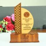 Laser Cut Wooden Trophy Award Free Vector