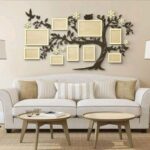 Laser Cut Family Tree With Photo Frames Free Vector